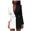 Fannyfuny Tailleur Donna Gonne e Giacca Tuta Due Pezzi Blazer Tinta Unita Minigonna Completo Elegante Tailleur Sexy Moda Business Formale per Ufficio Slim Fit Completo Tailleur Giacca Doppio Petto Blazer