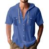 CEWIFO Camicie con Collo Button-Down Classiche Uomo Eleganti Senza Pieghe da Lavoro Manica Corta Verde Cotone Maglietta Confortevole T-Shirt Basic Slim