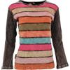 GURU SHOP Guru-Shop, Camicia a Maniche Lunghe Nera Arcobaleno, Modello 4, Cotone, Dimensione Indumenti:S (36), Maglioni, Felpe a Maniche Lunghe