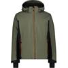 CMP 34W3907 Zip Hood Jacket 52, oliva, 52