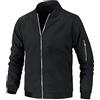 Generic Giacca Invernale da Uomo con Tasca a Fessura, Manica Lunga, Cerniera Lampo, Giacca con Tasca a moschettone Cappotto Lana Cotta
