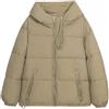Generic Piumino invernale da donna, spesso, corto, elegante, caldo, per la stagione fredda, Marrone, L