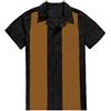 Candow Look Twill Retro Camp Shirt Bowling Clothing Two-Tone