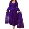 KULIA Completo Anarkali con Dupatta - Kurti in Stile Bollywood - Abbigliamento