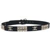 BULLET 69 Cintura in vera pelle con borchie, stile gotico, 38 mm, B821, Nero , S (28-32W)