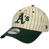 New Era MLB 9TWENTY - Cappellino a righe Oakland Athletics, beige/verde