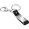 BREIL - Men's Keychain B Mix Collection TJ3090 - Accessori per Uomo - Portachiavi in Pelle Nera con Elementi in Acciaio Lucido Personalizzabili- 11,5 cm