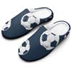 Generic Pantofole da uomo in cotone con pallone da calcio in stile retrò, lavabili per interni ed esterni, stile, 7-8（40-41）