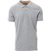 PAYPER Polo da Uomo a Manica Corta con 3 Bottoni in Tinta Effetto Perlato, Colletto e Bordo Manica a Costine, Spacchetti Laterali - Grigio Melange - 4XL