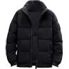 Generic Giacca da uomo autunno e inverno per il tempo libero Plus Size tasca leggera con zip in cotone imbottito caldo giacca morbida cappotto solido top giacca in cotone per uomo, Nero , 3XL