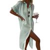 JIEDOUKEJI Camicia Copricostume Donna Mare Cover Up Abito Copribikini Vestito Copricostume Spiaggia Lungo Cardigan Spiaggia Copri Costumi Costume Donna Piscina Copri Bikini Cover Ups Copricostumi Mare Signora