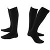 SILCA 2 paia calza gambaletto uomo riposante a compressione graduata media confort 15 mmHg cotone sulla pelle S (39/40), nero