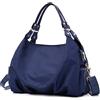 POPOTI Borsa Tracolla da Donna, Borsa Spalla Portafoglio Impermeabile Nylon Borsa a Mano Zaino Tote Multifunzione Scuola Tasca Messenger Crossbody Bag (Blu Navy)