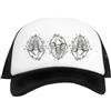 Kwantees Trio di Trilobiti Cappellino Bianco Unisex Snapback Ecologico