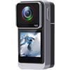 Generic Fotocamera Vlog 4K 20MP Resistente All'acqua con Stabilizzazione EIS per Corsa, Ciclismo, Nuoto, Lega di Alluminio ABS Argento, 30 M Sott'acqua