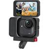 Generico Adattatore magnetico a sgancio rapido Per insta360 GO Ultra, Adattatore per fotocamera con attacco filettato da 1/4 per treppiedi e selfie stick, vlogging