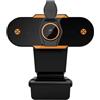 Mtlavishness MtLavishing Webcam USB con Microfono Integrato 2K 1080p USB 2.0 CMOS Plug and Play con Copertura per Obiettivi Fotocamera per PC Viaggio Famiglia Ufficio Streaming Corso Incontro O