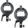 Godox 2 pezzi S2 Flash S staffa con attacco Bowens, manopola orientabile per Godox V1 AD200Pro ecc Flash testa rotonda e AD400Pro AD200 V860II TT685 TT600 TT350 Series Speedlite