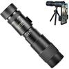 Gonetre Telescopio monoculare con zoom 10-300 x 40 mm, compatto, impermeabile, con supporto per smartphone, treppiede per escursionismo, campeggio, bird watching (come mostrato)