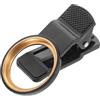 Hemobllo Clip per Obiettivo per Fotocamera Smartphone in Abs e Silicone Design Portatile, Supporto per Filtro Lente Ausiliaria Nero