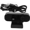DIYEAH Webcam 1080p USB in Plastica Nera per Computer Fisso | Plug And Play, Microfono Integrato, per Videoconferenza e Didattica a Distanza