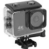VBESTLIFE Action Camera 4K 60FPS Fotocamera Subacquea da 24 MP, Resistente All'acqua 30 M, Videocamera WiFi Ultra Grandangolare da 170 ° con Scheda di Memoria da 128 GB (BLACK)
