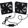 Wrtysully Dual 120Mm 5V USB Powered PC Router Ventole con Regolatore di Velocità Ventola di Raffreddamento Ad Alto Flusso D'Aria per Ricevitore Modem Router