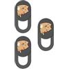 Uqezagpa 3pcs Cartoon Gattino Della Macchina Fotografica Coperture Webcam Slide Web Camera Telefono Proteggi La Tua Sicurezza Carino Webcam Cover