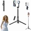 Generico Magnetic Phone Tripod,51/63 Extendable Selfie Stick with Wireless Remote,360° Rotation Phone Stand for Video Recording & Vlogging - Portable Travel Tripod (black,1.3m)