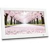 BoTongSiHai Grande Cornice Digitale HD - Schermo IPS, Album Fotografico Digitale, Telecomando, USB/SD, Sensore Di Movimento, Riproduzione Multimediale, Spegnimento Auto, Montabile A Parete(White,24in)