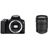 Canon EOS 250D (24, 1 Megapixel, display Vari-Angle da 7,7 cm (3 pollici), sensore APS-C, 4K, Full HD, DIGIC 8, WLAN, Bluetooth), nero, con obiettivo EF-S 18-135 mm f/3.5-5.6 IS STM
