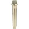 OKJHFD Accessorio microfono falso, microfono realistico Spettacoli di danza Accessorio microfono pratico per spettacoli karaoke Gioco di ruolo Natale Cosplay Musica Favoriti (Oro)