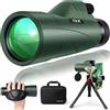 OXK Optics Telescopio monoculare ad alta potenza 12 x 56 con adattatore per smartphone, borsa da viaggio per treppiede, monocolo per adulti e bambini, con prisma BAK4 e obiettivo FMC, adatto per bird watching,