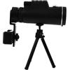 LRXIYODE Monocolo Telescopico 40x60 Compatto Nero Adattatore per Smartphone in Abs e Lega di Alluminio, Migliora la Riproduzione dei Colori Treppiede per Fotografia Mobile