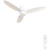 CREATE / WIND LITE/Ventilatore da soffitto con luce bianco con telecomando / 40W, Silenzioso, Ø132 cm, 6 velocità, programmabile, funzione estate-inverno, luce LED 3 temperature