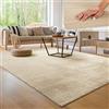 Paco Home Tappeto Moderno e Morbido per Soggiorno a Pelo Corto Lavabile Fluffy Uni Effetto Pelliccia Senza Tempo Elegante Antiscivolo Facile da Pulire, Dimensione:200x280 cm, Colore:Beige 2