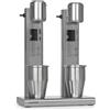 KLARSTEIN Kraftpaket II Pro - Mixer Doppio, 160 Watt, 2 x 1 L, 2 Livelli, 20000 giri/min, 2 Bicchieri Acciaio Inox, Milkshake e Frullati Proteici, Cocktail, Bar Mixer, Settore Gastronomico, Argento