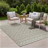 the carpet Calgary - tappeto per interni robusto e facile da pulire, ideale per soggiorno, cucina o sala da pranzo, adatto anche per esterni - resistente alle intemperie - Beige-diamante, 140 x 200 cm