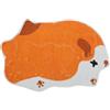 PRETYZOOM Tappeto Gatti Assorbente Antiscivolo a Forma di Gatto, in Finta Pashm, Asciugatura Rapida per Bagno e Soggiorno