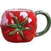 CAPIJIONG Tazze in ceramica creative, carine e minimaliste a forma di frutta, forno a microonde disponibile, fragola, uva, ananas, tazze da caffè personalizzate-pomodoro-301-400ml