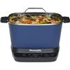 PowerXL STIRMAX™ - Multicooker digitale blu notte con tavolozza automatica di agitazione e triturazione, preimpostazioni programmabili 9 in 1 per saltare, raschiare e caffè prima della cottura