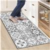 NivellPublicitari Tappeto Vinile - (180x60 cm grigio nero) - Tappeto cucina, Tappeto Passatoia Cucina Antimacchia, tappeti cucina - Tappeto Antiscivolo Lavabile