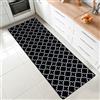 miqna Tappeto passatoia cucina 60x200 nero bianco