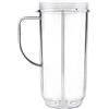 QueenTrade Tazza di Ricambio per Magic Bullet 250W, 623,7g, Plastica, Tazza per Frullatore con Manico, Compatibile con Magic Bullet On-The-Go 250W, Capacità 21,7 Oncie