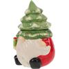 MUELODSIC Biscottiera Natalizia in Ceramica con Coperchio Ermetico Contenitore Decorativo per Dolcetti e Caramelle Design Albero di Natale per Casa