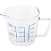 Masyrt Misurino in vetro con coperchio, caraffa graduata per latte, in vetro borosilicato ad alto calore, utensile da adatto per microonde, frigorifero e congelatore (250 ml)