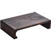 KESOTO Sgabello Basso in Legno con Poggiapiedi Decorativo per Tatami, Soggiorno E Bagno.