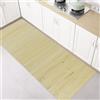 SaRani Tappeto Runner in Bambù a Listelli, Fondo Antiscivolo Gommato (Beige Chiaro, 400x50 cm)