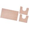 emmevi Tappeto Bagno 3D Parure Girowater Set 3 Pezzi Morbido Assorbente Antiscivolo Lavabile Salmone