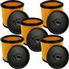 vhbw 5x filtro a pieghe piatte compatibile con Parkside PNTS 30/4, 30/6, 30/9, 30/7, 91099009, 30/8, 91092030 aspiratore - nero/giallo